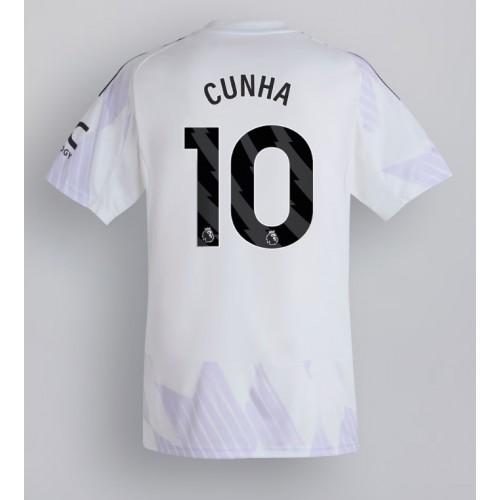 Stroje piłkarskie Manchester United Matheus Cunha #10 Koszulka Wyjazdowej 2025-26 Krótki Rękaw